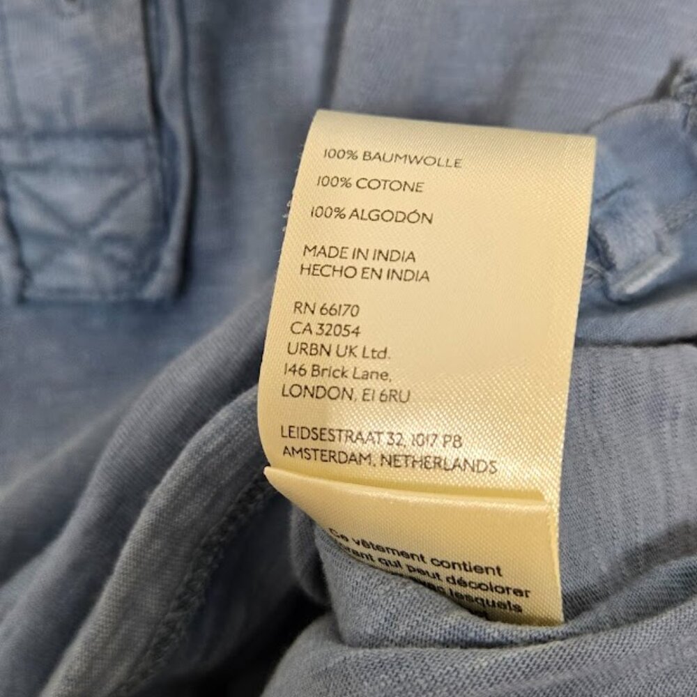 FREE EPOPLE WTF our song henley cuff top Sz XS  NEW - Picture 12 of 12